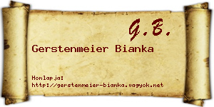 Gerstenmeier Bianka névjegykártya